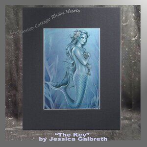 🧜‍♀️Jessica Galbreth "𝙏𝙃𝙀 𝙆𝙀𝙔"  Mermaid Enchanted Art 8 X 10 Matted Print